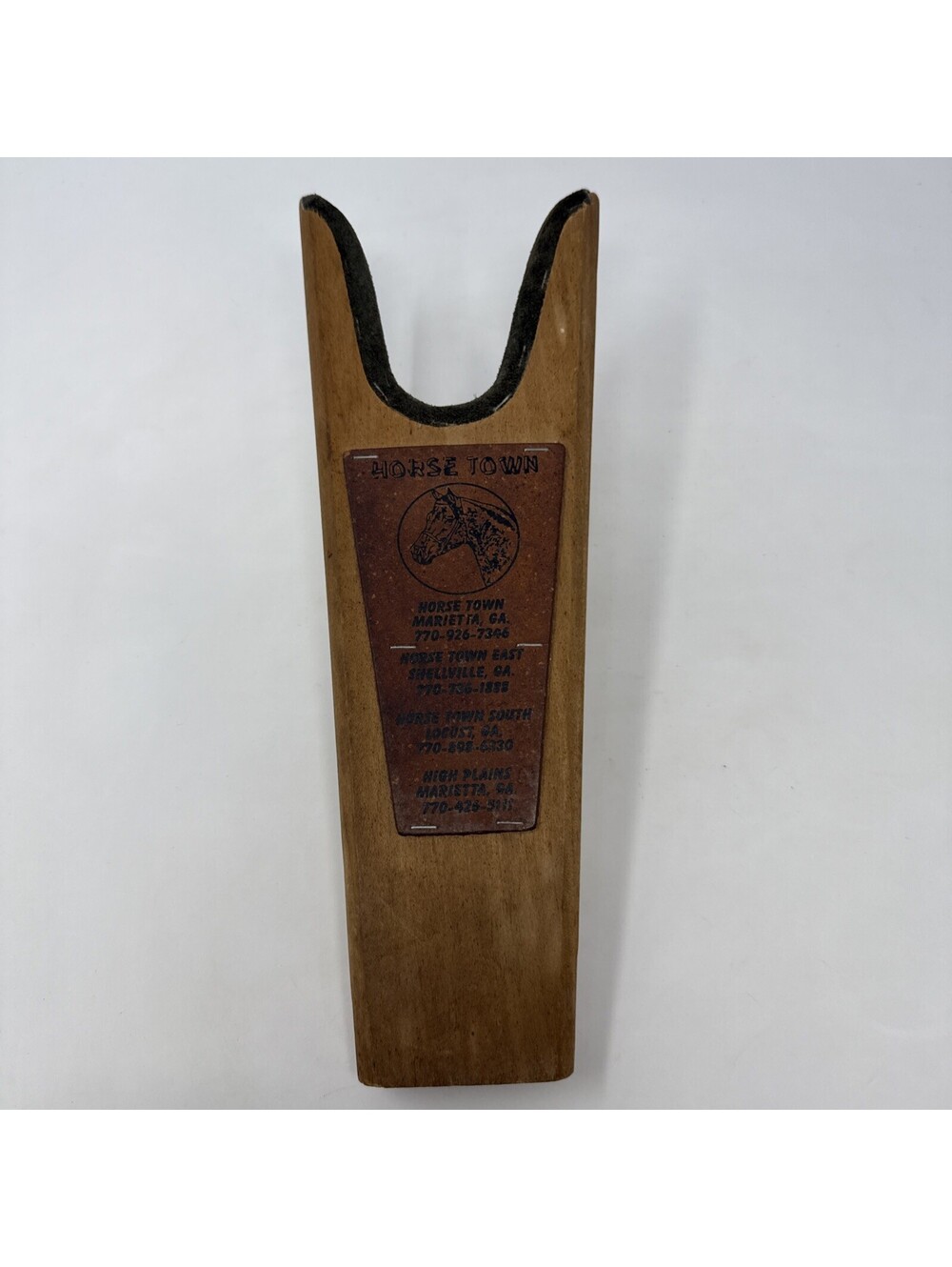 Vintage Horse Town Boot Shoe Jack Leather Wood